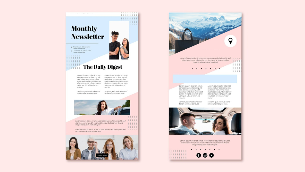 Using Imagery Effectively in Newsletter Design newsletter example